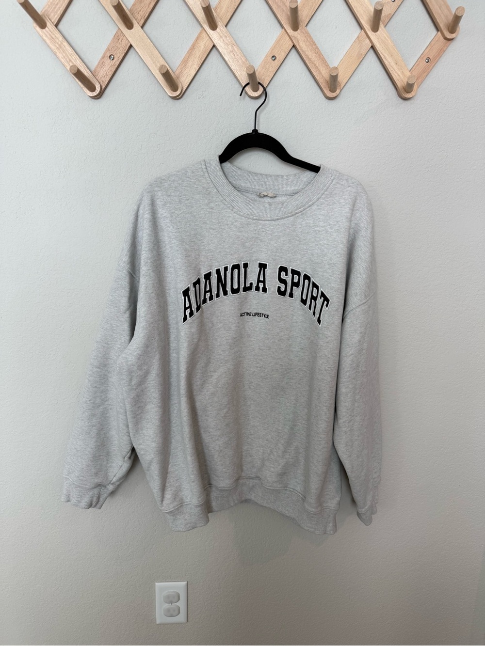 ADANOLA SPORT Women's Gray Crewneck Sweatshirt